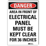 Lyle Danger Sign,10inx7in,Reflective Sheeting U1-1083-RD_7X10