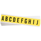 Brady Letter Label,A Thru Z,1-1/2in.H,PK25 3430-LTR KIT