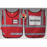 Disaster Management Systems Safety Vest,Red,Legend Insert,Universal DMS-05831