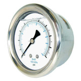 Pic Gauges Pressure Gauge,Liquid Filled,0 to 300psi PRO-202L-254H