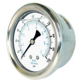 Pic Gauges Pressure Gauge,Liquid Filled,0 to 300psi PRO-202L-254H