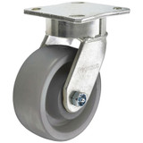 Sim Supply Kingpinless Plate Caster,Swivel,720 lb.  P25S-N060K-14-001