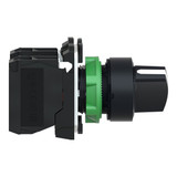 Schneider Electric SelectorSwitch,Non-Illum,2Pos,22mm,Black XB5AD25