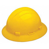 Erb Safety Hard Hat,Type 1, Class E,Ratchet,Yellow 19262