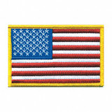 Heros Pride Embroidered Patch,U.S. Flag,Medium Gold  0021