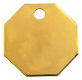 Sim Supply Blnk Tag,Brass,1 1/4in H,1 1/4in W,PK100  41527