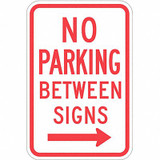 Lyle No Parking Between Parking Sign,18"x12" T1-1051-HI_12x18