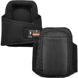 Ergodyne Knee Pad,UNIV,Hook/Loop,Black,PR 350