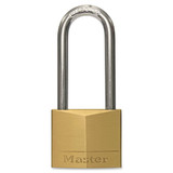 Master Lock Keyed Padlock, 13/16 in,Rectangle,Gold 140DLH