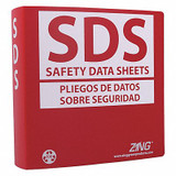 Zing GHS SDS Binder,2-1/2 in.,Bilingual 6034