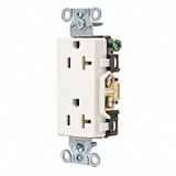 Sim Supply Receptacle,White,125VAC,Decorator Outlet  DRS20WHI