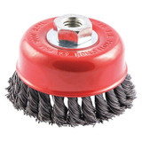 Sim Supply Cup Brush,Wire 0.020" dia.,Carbon Steel  66252838520