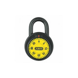 Abus Combination Padlock,2 in,Round,Black 78/50 Yellow