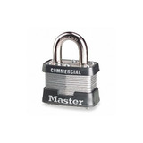 Master Lock Keyed Padlock, 5/8 in,Rectangle,Silver  3KA-3213