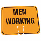 Sim Supply Traffic Cone Sign,Org/Black,Men Working  03-550-MW