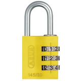 Abus Combination Padlock,1 3/8in,Rectgle,Yelw  145/30 Yellow