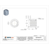 E-Z Lok Thread Insert,M10x1.5,33/64 L,Pk10 650-10-PK10