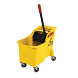 Rubbermaid Commercial Mop Bucket and Wringer,Yellow,7 3/4 gal FG738000YEL