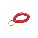 Lucky Line Wrist Coil Key Ring,Red,2-1/2" W,PK10 41070