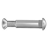 Manufacturer Varies Architect Bolt,18-8SS,1/4"-20,1 9/16"L Z5225