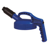 Oil Safe Stumpy Spout Lid,w/1 In Outlet,Blue 100502