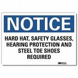 Lyle Notice Sign,5inx7in,Reflective Sheeting U5-1254-RD_7X5