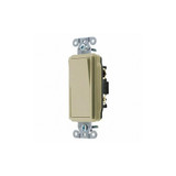 Hubbell Wall Switch,Ivory,20 A;Back; Side,3-Way DS320I