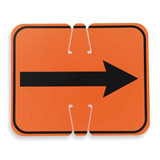 Sim Supply Traffic Cone Sign,Orange/Black,Rev Arrow  03-550-2WA