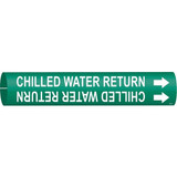 Brady Pipe Marker,Chilled Water Return 4023-D