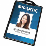 Sicurix ID Badge Holder,Vertical,PK100  BAU 68320