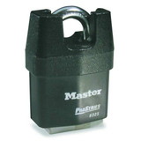 Master Lock Keyed Padlock, 7/8 in,Rectangle,Black  6327KA