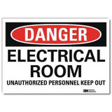 Lyle Danger Sign,5inx7in,Reflective Sheeting U3-1411-RD_7X5