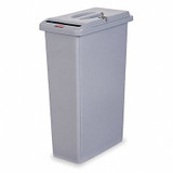 Rubbermaid Commercial Confidential Waste Container,Gray,23gal. FG9W1500LGRAY