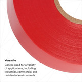 3m Elec Tape,66 ft Lx3-4 in W,7 mil,Red 10810