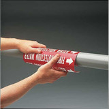 Brady Pipe Marker,Process Water,2 13/16in H 4113-D