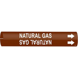 Brady Pipe Marker,Natural Gas,7/8in H,7/8in W 4349-B