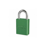 American Lock Lockout Padlock,KA,Green,1-7/8"H A1105KAGRN