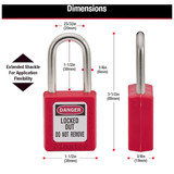 Master Lock Lockout Padlock,KD,Red,1-3/4"H 410RED