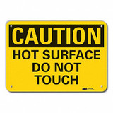 Lyle Rflctv Hot Surface Caution Sign,10x14in LCU3-0290-RA_14x10