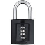 Abus Combination Padlock,2 3/16in,Rectgle,Blk 158/50