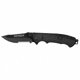 Gerber Folding Knife,Serrated,Drop,3-1/2 in  22-01870
