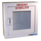 First Voice Defibrillator Storage Cabinet,White TS147SM