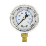 Pic Gauges Pressure Gauge,1/8 in. NPT,2 in. 201L-208M