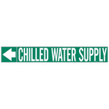 Brady Pipe Mrkr,Chilled Watr Supply,1in H 20409