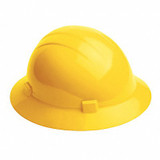 Erb Safety Hard Hat,Type 2, Class E,Ratchet,Yellow 20005