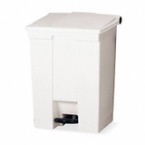 Rubbermaid Commercial Step On Trash Can,Rectangular,12 gal. FG614400WHT