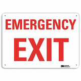 Lyle Emergency Sign,7 in x 10 in,Aluminum U7-1074-RA_10X7
