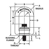 Adb Hoist Rings Hoist Ring,5/16"-18 Thread,800 lb 33212