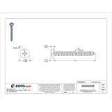 Manufacturer Varies ShtMtlScrw,Scrw Sz #8,18-8SS,1.5"L,PK100 U51660.016.0150