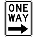 Lyle One Way Traffic Sign,24" x 18" R6-2R-18DA